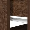 Brown Oak Console Table with Drawers - Modern & Practical