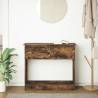 Console Table with Drawers - Smoked Oak, Modern Design