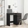  Desk Black Oak 86x49x76 cm Engineered Wood Colour black oak 