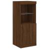 Modern Sideboards with LED Lights - 3 pcs Brown Oak Design