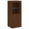 Modern Sideboards with LED Lights - 3 pcs Brown Oak Design