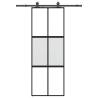 Stylish Sliding Door with Hardware Set - Tempered Glass 76x205 cm