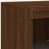 Modern Sideboards with LED Lights - 3 pcs Brown Oak Design