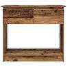 Stylish Old Wood Console Table with Drawers - 85.5x38.5 cm