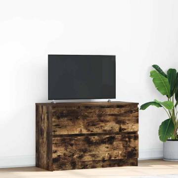 Stylish Smoked Oak TV Cabinet - 80x35cm | Hipo Market