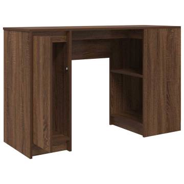 Brown Oak Desk | 120x42x76 cm Engineered Wood | Hipomarket