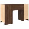 Brown Oak Desk | 120x42x76 cm Engineered Wood | Hipomarket