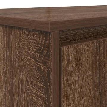 Brown Oak Desk | 120x42x76 cm Engineered Wood | Hipomarket