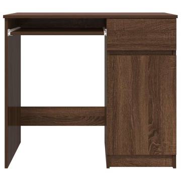 Brown Oak Desk - Engineered Wood 86x49x76 cm | HipoMarket