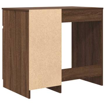 Brown Oak Desk - Engineered Wood 86x49x76 cm | HipoMarket