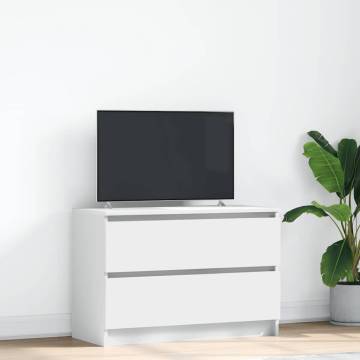 Stylish White TV Cabinet - 80x35x54 cm | HipoMarket UK