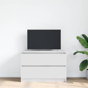 Stylish White TV Cabinet - 80x35x54 cm | HipoMarket UK