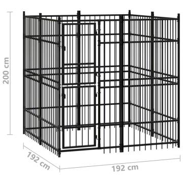 Outdoor Dog Kennel Steel 3.69 m² – Perfect Play Paradise