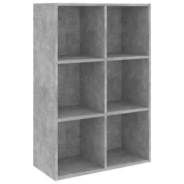 Concrete Grey Book Cabinet/Sideboard | 66x30x98 cm - HipoMarket