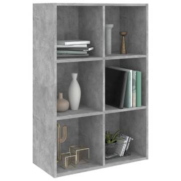 Concrete Grey Book Cabinet/Sideboard | 66x30x98 cm - HipoMarket