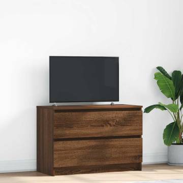 Brown Oak TV Cabinet - 80x35x54 cm - Stylish & Durable