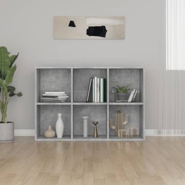 Concrete Grey Book Cabinet/Sideboard | 66x30x98 cm - HipoMarket