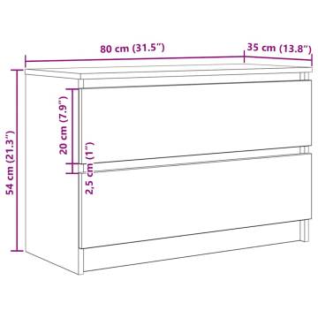 Brown Oak TV Cabinet - 80x35x54 cm - Stylish & Durable