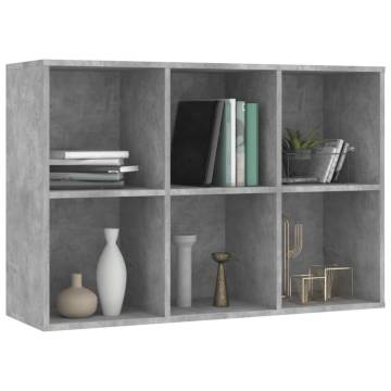 Concrete Grey Book Cabinet/Sideboard | 66x30x98 cm - HipoMarket