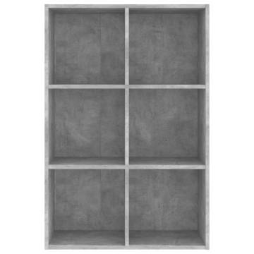 Concrete Grey Book Cabinet/Sideboard | 66x30x98 cm - HipoMarket