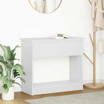 Stylish White Console Table with Drawers - 85.5x38.5x74.5 cm