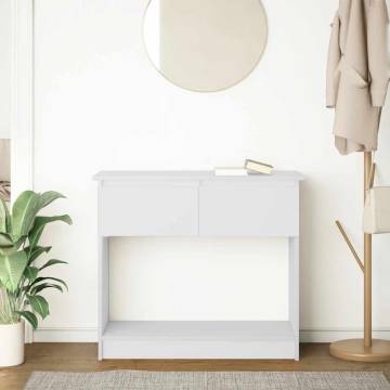 Stylish White Console Table with Drawers - 85.5x38.5x74.5 cm