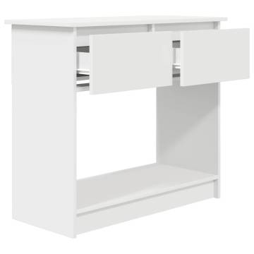 Stylish White Console Table with Drawers - 85.5x38.5x74.5 cm