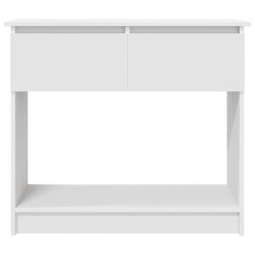 Stylish White Console Table with Drawers - 85.5x38.5x74.5 cm