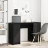 Black Oak Desk 120x42 cm - Durable Engineered Wood | HipoMarket