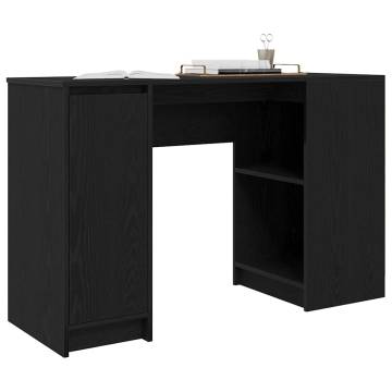 Black Oak Desk 120x42 cm - Durable Engineered Wood | HipoMarket