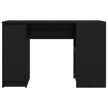 Black Oak Desk 120x42 cm - Durable Engineered Wood | HipoMarket