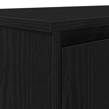 Black Oak Desk 120x42 cm - Durable Engineered Wood | HipoMarket