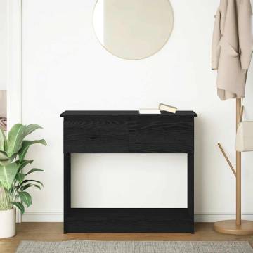 Console Table with Drawers - Black, Modern Storage Solution