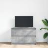 Stylish Concrete Grey TV Cabinet - 80x35x54 cm