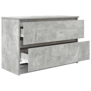 Stylish Concrete Grey TV Cabinet - 80x35x54 cm