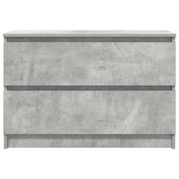 Stylish Concrete Grey TV Cabinet - 80x35x54 cm