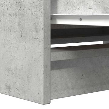 Stylish Concrete Grey TV Cabinet - 80x35x54 cm