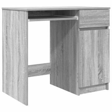 Desk Grey Sonoma - 86x49x76 cm Engineered Wood | HipoMarket