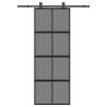 Sliding Door with Hardware Set Black 76x205 cm - Stylish & Durable