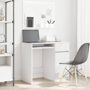 Stylish White Desk 86x49x76 cm | Durable Engineered Wood