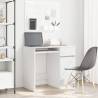  Desk White 86x49x76 cm Engineered Wood Colour white 