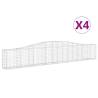 Arched Gabion Baskets (4 pcs) - Decorative Garden Barriers