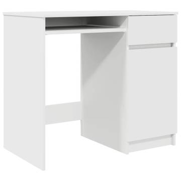 Stylish White Desk 86x49x76 cm | Durable Engineered Wood