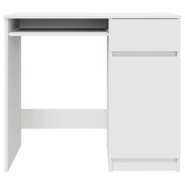 Stylish White Desk 86x49x76 cm | Durable Engineered Wood