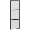 Stylish Sliding Door with Hardware Set Black 76x205 cm