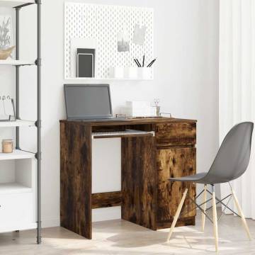 Desk Smoked Oak 86x49x76 cm - Engineered Wood for Modern Spaces