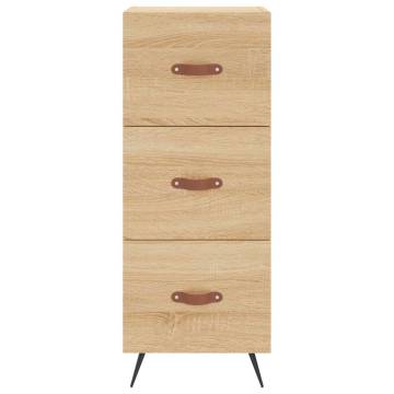 Elegant Highboard Sonoma Oak - 34.5x34x180 cm Engineered Wood