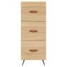 Elegant Highboard Sonoma Oak - 34.5x34x180 cm Engineered Wood