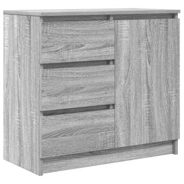 Sideboard with Drawer Grey Sonoma - 71x35x65 cm | HipoMarket