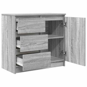 Sideboard with Drawer Grey Sonoma - 71x35x65 cm | HipoMarket